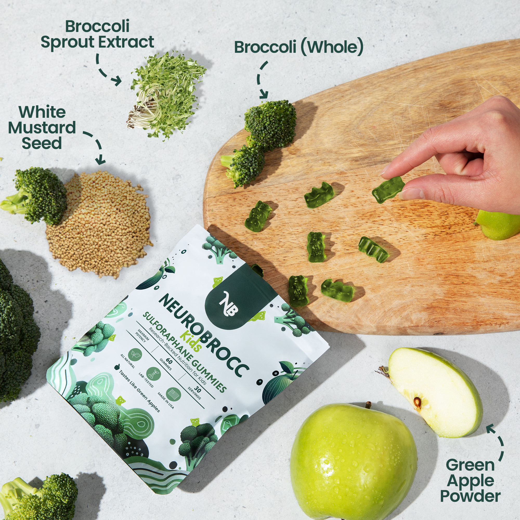 NeuroBrocc Gummies (Green Apple)